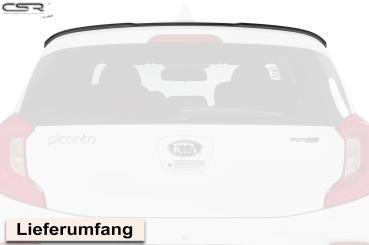 CSR Heckspoiler | Heckflügel mit ABE für Kia Picanto (JA) HF705-M Carbon Look matt strukturiert (keine Lackierung erforderlich)