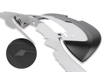 CSR Heckspoiler | Heckflügel mit ABE für Renault Twingo 3 HF742-S Strukturiert schwarz matt (keine Lackierung erforderlich)