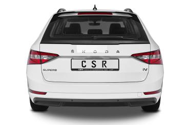 CSR Heckspoiler | Heckflügel mit ABE für Skoda Superb III (Typ 3V) Combi HF749-S schwarz matt strukturiert (keine Lackierung erforderlich)