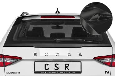 CSR Heckspoiler | Heckflügel mit ABE für Skoda Superb III (Typ 3V) Combi HF749-G Glossy schwarz Hochglanz (keine Lackierung erforderlich)