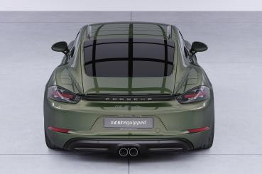 CSR Heckspoiler | Heckflügel mit ABE für Porsche 718 Cayman (Typ 982) HF763-L Lackierung erforderlich (schwarz matt)