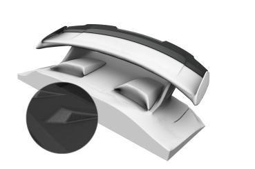 CSR Heckspoiler | Heckflügel mit ABE für Porsche 911/991 (991,2) GT3 HF777-S Strukturiert schwarz matt (keine Lackierung erforderlich)