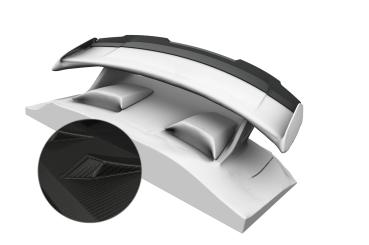 CSR Heckspoiler | Heckflügel mit ABE für Porsche 911/991 (991,2) GT3 HF777-M Carbon Look matt strukturiert (keine Lackierung erforderlich)