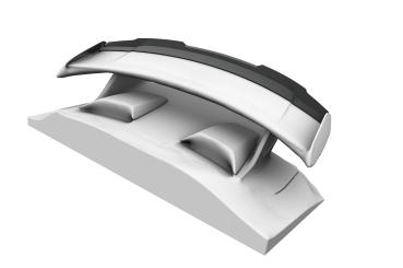 CSR Heckspoiler | Heckflügel mit ABE für Porsche 911/991 (991,2) GT3 HF777-M Carbon Look matt strukturiert (keine Lackierung erforderlich)