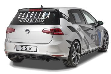 CSR Heckspoiler | Heckflügel mit ABE für VW Golf 7 Basis HF794-C Carbon Look glänzend (keine Lackierung erforderlich)