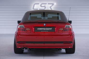 CSR Heckspoiler | Heckflügel mit ABE für BMW 3er E46 Coupe / Cabrio HF796-S Strukturiert schwarz matt (keine Lackierung erforderlich)