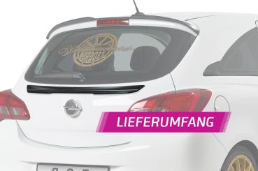 CSR Heckspoiler | Heckflügel mit ABE für Opel Corsa E HF831-L schwarz matt (Lackierung erforderlich)