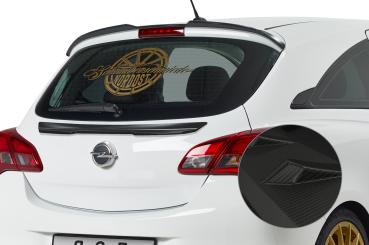 CSR Heckspoiler | Heckflügel mit ABE für Opel Corsa E HF831-M Carbon Look matt strukturiert (keine Lackierung erforderlich)