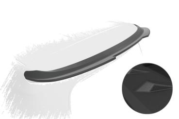 CSR Heckspoiler | Heckflügel mit ABE für Smart fortwo 453 Cabrio HF863-S schwarz matt strukturiert (keine Lackierung erforderlich)