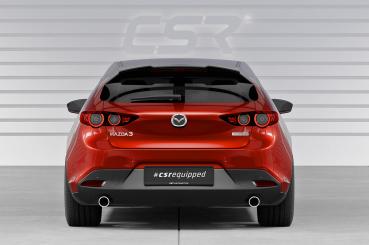 CSR Heckspoiler | Heckflügel mit ABE für Mazda 3 (Typ BP) Schrägheck HF894-C Carbon Look Hochglanz (keine Lackierung erforderlich)