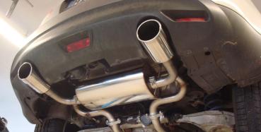 Fox Endschalldämpfer quer 129x106 Typ 32 rechts/links für Infiniti FX30d (ab 2010) – Edelstahl, Rohr 55 mm, EG-Gutachten