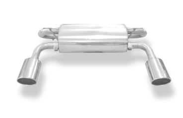 Fox Endschalldämpfer quer 129x106 Typ 32 rechts/links für Infiniti FX30d (ab 2010) – Edelstahl, Rohr 55 mm, EG-Gutachten