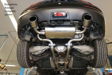 Fox Endschalldämpfer quer 129x106 Typ 32 rechts/links für Infiniti EX37 (ab 2010) – Edelstahl, Rohr 55 mm, EG-Gutachten