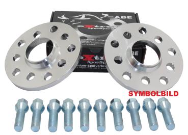Novus NJT Alu Spurverbreiterung 30 mm pro Achse (15 mm je Seite) inkl. Radschrauben – Skoda Roomster/Praktik (5J), mit ABE