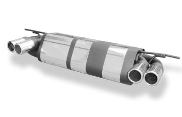 Fox Endschalldämpfer 2x63 Typ 12 rechts/links für Lotus Elise – Edelstahl, Rohr 55 mm, EG-Gutachten