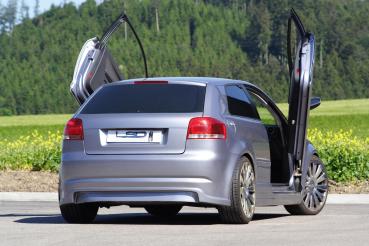 LSD Doors Flügeltürsystem für Audi A3 (8P) 2003–2013 – Komplett Kit für Fahrer- & Beifahrertür – inkl. Kabelsatz – Teilegutachten (§19.3)
