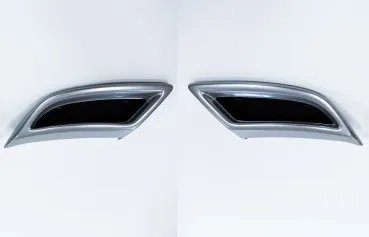 Milotec - Auspuff-Dummies Alu-Brush-Design für Skoda Kodiaq NS inkl. Facelift ohne Scout oder Sportline