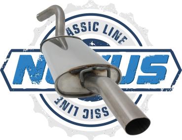 Novus Classic-Line Serien Endschalldämpfer für Audi 80 Coupe / Limousine (Typ 89, B3) – Edelstahl – mit E-Prüfzeichen