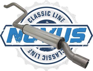 Novus Classic-Line Serien Vorschalldämpfer aus Edelstahl für VW Golf 1 Cabriolet (155) 1.8 72 kW (2H) – mit E-Prüfzeichen