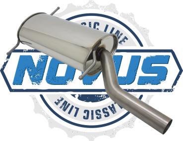 Novus Classic-Line Serien Endschalldämpfer aus Edelstahl für VW Golf 1 Cabriolet (155) – diverse Motorisierungen – mit E-Prüfzeichen