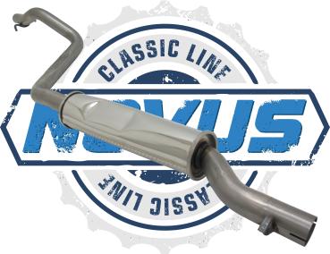 Novus Classic-Line Serien Vorschalldämpfer aus Edelstahl für VW Golf 1 / Jetta 1 / Scirocco – diverse Motoren – mit E-Prüfzeichen