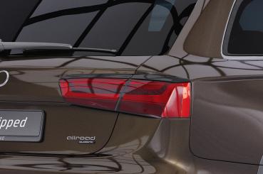 CSR Rücklichtblenden für Audi A6 C7 (Typ 4G) Avant RB018-L schwarz matt (Lackierung erforderlich)