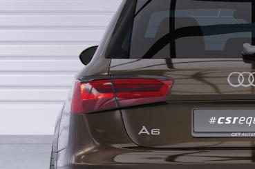 CSR Rücklichtblenden für Audi A6 C7 (Typ 4G) Avant RB018-L schwarz matt (Lackierung erforderlich)