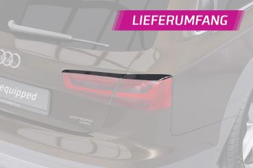 CSR Rücklichtblenden für Audi A6 C7 (Typ 4G) Avant RB018-L schwarz matt (Lackierung erforderlich)