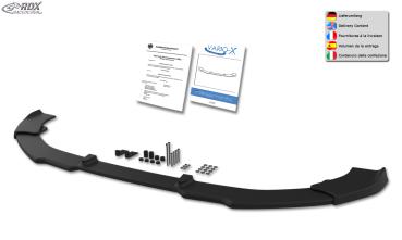RDX Frontspoilerlippe VARIO-X für FIAT Ducato (250 / 2014+) & CITROEN Jumper (Y, 250L / 2014+) & OPEL Movano (Y / 2021+) & PEUGEOT Boxer (Y / 2014+) & RAM ProMaster (2013+) Frontlippe Front Ansatz Vorne Spoilerlippe