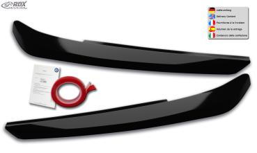 RDX Scheinwerferblenden für AUDI Q3 F3 (2019+) Böser Blick SCHWARZ GLÄNZEND