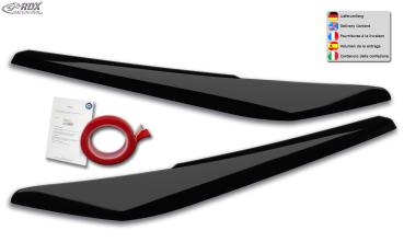 RDX Scheinwerferblenden für AUDI Q2 GA (2016+) Böser Blick SCHWARZ GLÄNZEND