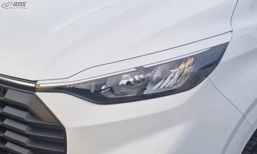 RDX Scheinwerferblenden für FORD Transit Custom & Tourneo Custom (für Halogen, 2023-heute) weiß glänzend Böser Blick
