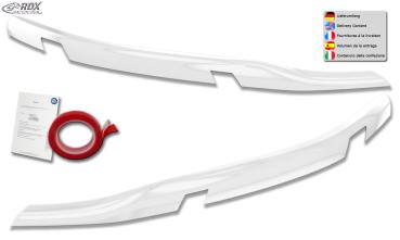 RDX Scheinwerferblenden für FORD Tourneo Custom & Transit Custom (für LED, 2023-heute) weiß glänzend Böser Blick