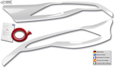 RDX Scheinwerferblenden für FORD Transit Custom & Tourneo Custom (2012-2018) weiß glänzend Böser Blick