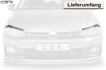 CSR Scheinwerferblenden für VW Polo VI (Typ AW) SB287-L schwarz matt (Lackierung erforderlich)