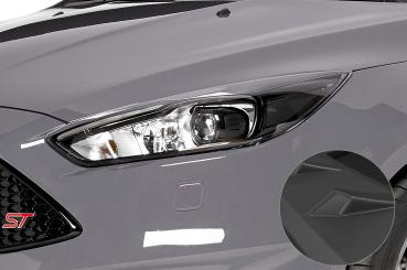 CSR Scheinwerferblenden für Ford Focus MK3 SB294-L schwarz matt (Lackierung erforderlich)