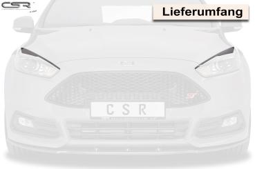 CSR Scheinwerferblenden für Ford Focus MK3 SB294-L schwarz matt (Lackierung erforderlich)