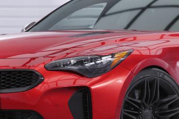 CSR Scheinwerferblenden für Kia Stinger SB296-L Lackierung erforderlich (schwarz matt)
