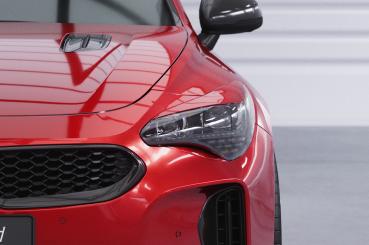 CSR Scheinwerferblenden für Kia Stinger SB296-L Lackierung erforderlich (schwarz matt)