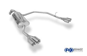 Fox Endschalldämpfer für VW Bora 1J/ Bora Variant 1J – Ausgang rechts/links – 2x76 mm (Typ 13)