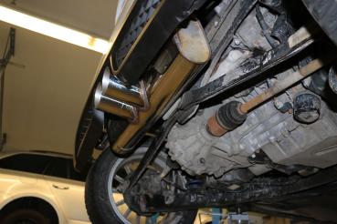 Fox Endschalldämpfer für Smart Fortwo Coupe 451 mit Brabus Stoßstange – Ausgang mittig – 2x80 mm (Typ 14)