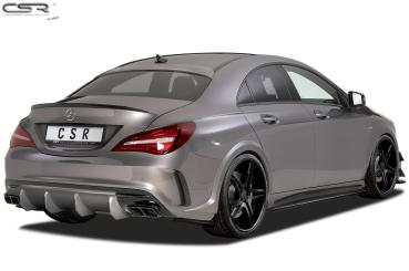CSR Seitenschweller mit ABE für Mercedes-Benz CLA C117 X117 SS448-S Strukturiert schwarz matt (keine Lackierung erforderlich)