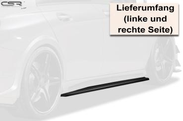CSR Seitenschweller mit ABE für Mercedes-Benz CLA C117 X117 SS448-S Strukturiert schwarz matt (keine Lackierung erforderlich)