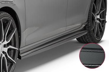 CSR Seitenschweller mit ABE für VW Golf 7 GTI TCR SS457-C Carbon Look glänzend (keine Lackierung erforderlich)