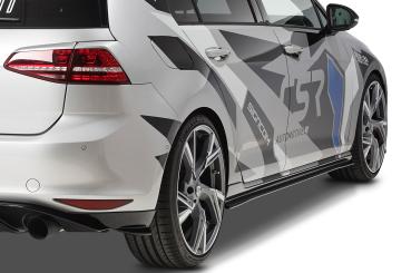 CSR Seitenschweller mit ABE für VW Golf 7 (Typ AU) SS461-C Carbon Look glänzend (keine Lackierung erforderlich)