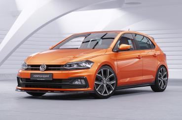 CSR Seitenschweller mit ABE für VW Polo VI 2G Typ AW SS462-C Carbon Look Hochglanz (keine Lackierung erforderlich)