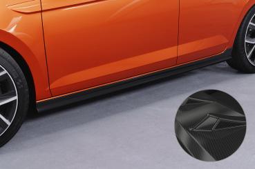 CSR Seitenschweller mit ABE für VW Polo VI 2G Typ AW SS462-C Carbon Look Hochglanz (keine Lackierung erforderlich)