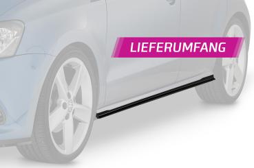 CSR Seitenschweller mit ABE für VW Polo V Typ 6R / 6C SS466-L schwarz matt (Lackierung erforderlich)