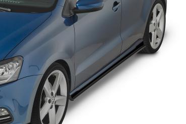 CSR Seitenschweller mit ABE für VW Polo V Typ 6R / 6C SS466-L schwarz matt (Lackierung erforderlich)