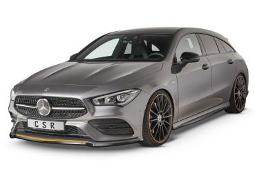 CSR Seitenschweller mit ABE für Mercedes-Benz CLA C118 / X118 AMG-Line SS470-C Carbon Look Hochglanz (keine Lackierung erforderlich)